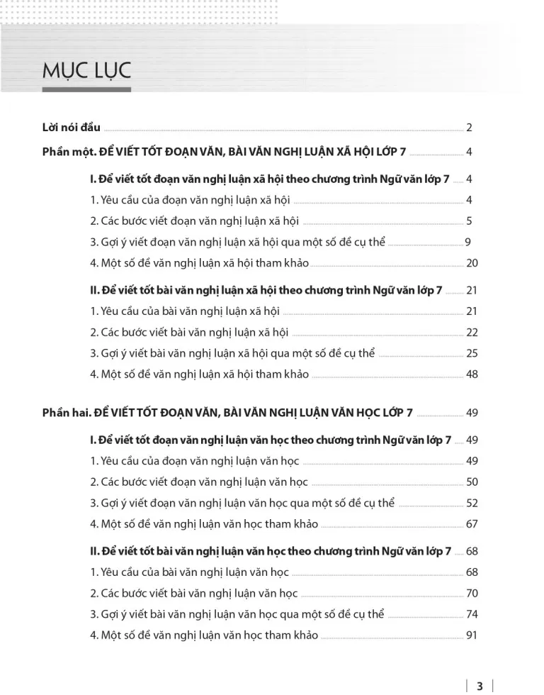 ĐỂ VIẾT TỐT ĐOẠN VĂN, BÀI VĂN NGHỊ LUẬN LỚP 7 (Theo chương trình GDPT 2018)
